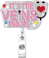 It's The Veins For Me Badge Holder