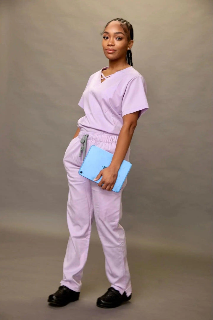 Lilac Women's Cargo Pants - Scrubs Galore Uniforms 