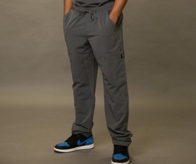 Men Comfort Cargo Pants offer stylish comfort with 4-way stretch fabric, perfect for everyday wear at Scrubs Galore.