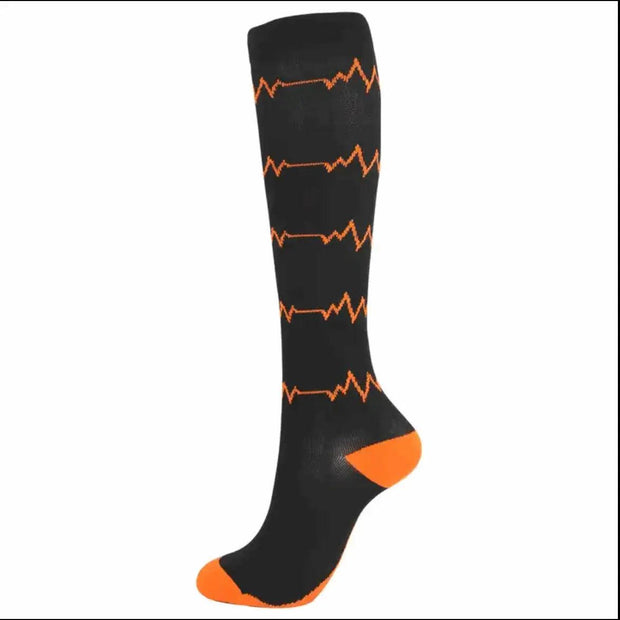 Orange Pulse Compressiom Socks