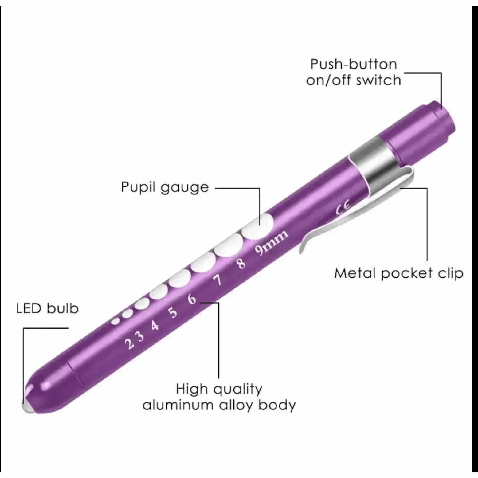 Pen Light w/ Pupil Gauge LED – Scrubs Galore Uniforms