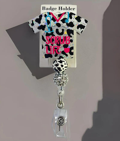 Print Scrub Life Badge Holder - Scrubs Galore Uniforms 