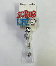 Scrub Life w/ Print Badge Holder - Scrubs Galore Uniforms 