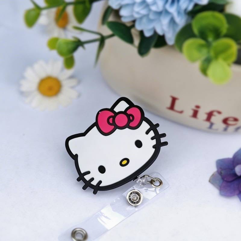 Hello Kitty Inspired Retractable Badge Reel | Cute Nurse ID Holder