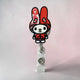 Red Bunny Inspired Badge Reel