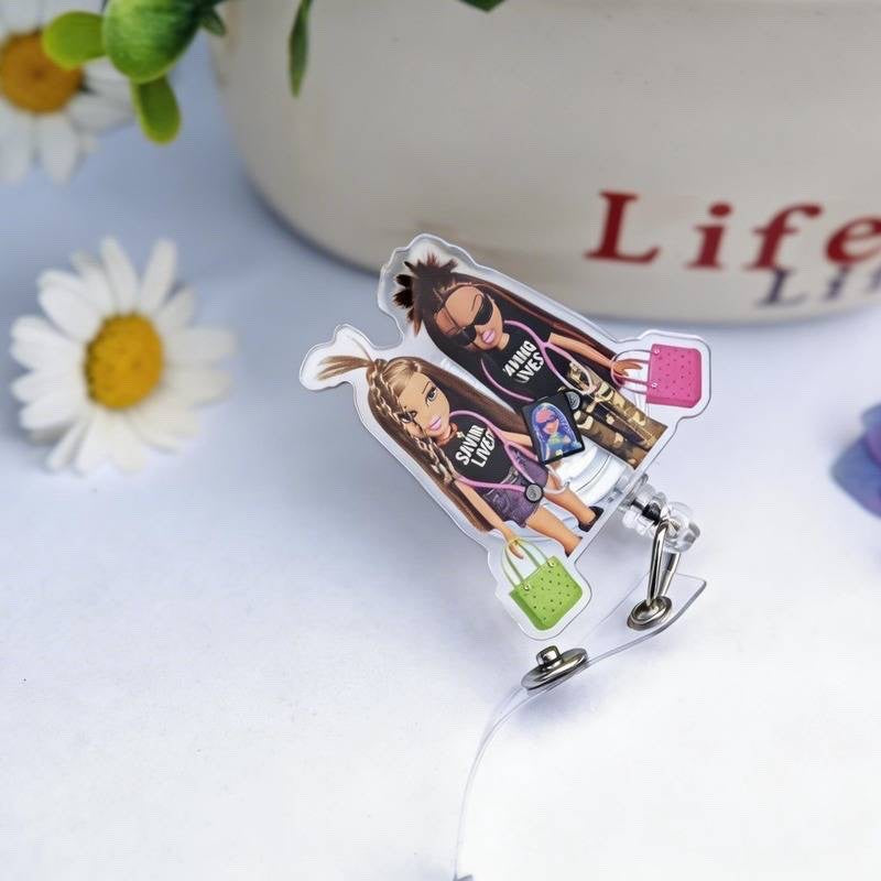 Saving Lives Nurse Doll Badge Reel