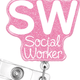 Sparkly Social Worker Badge Holder