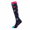 Calcetines de compresión de flores de primavera