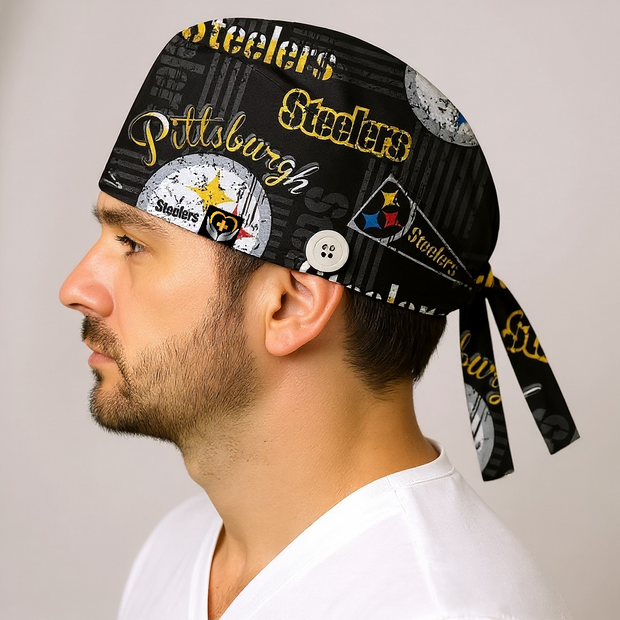 Pittsburgh Steelers Inspired Scrub Cap (Unisex)