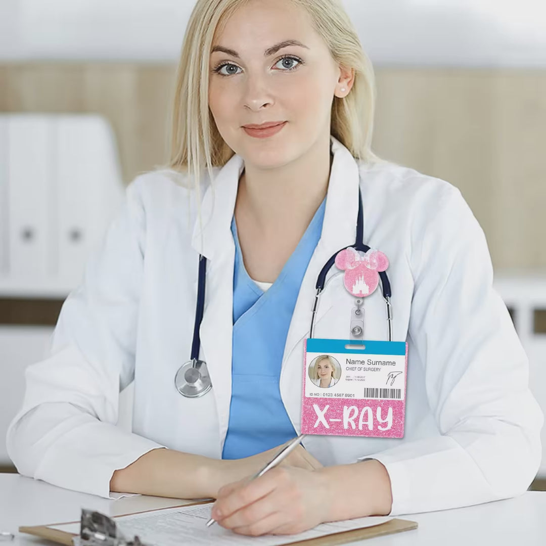 "RN" Glitter Badge Backer