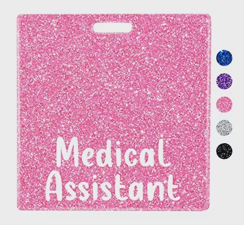 Silver Medical Assistant Id Badge Backer