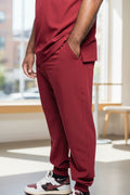 Men's Burgundy Joggers