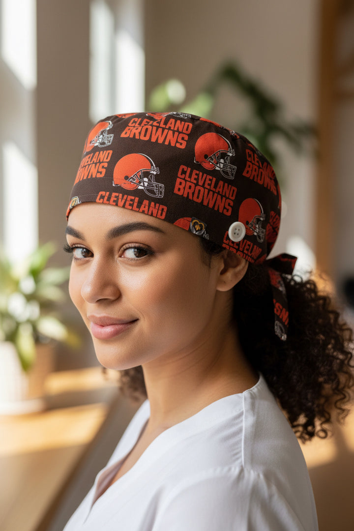 Cleveland Browns Inspired Scrub Cap