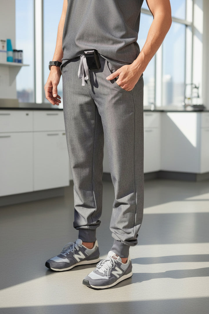 Men's Melange Grey Joggers