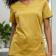 Flex Appeal Women’s Scrub Top – Mustard Yellow