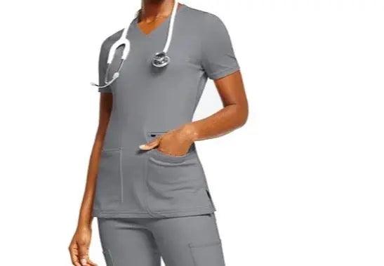 Women's Elevated V-Neck Scrub Top - Scrubs Galore Uniforms 
