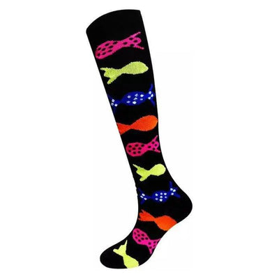 Fishes Compression Socks - Scrubs Galore Uniforms 