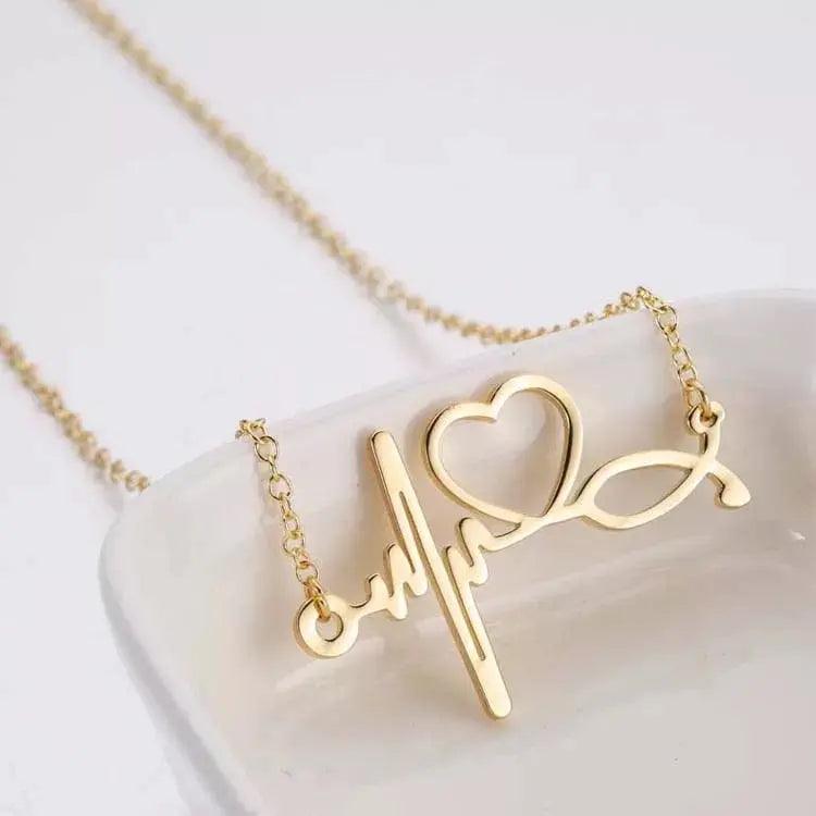 Stethoscope heart necklace clearance