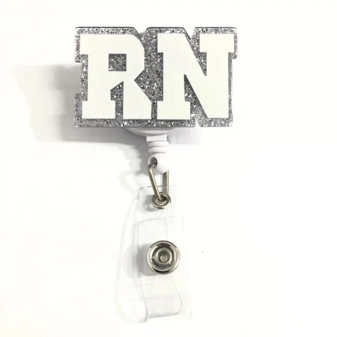 RN Glitter Badge Holder - Scrubs Galore Uniforms 